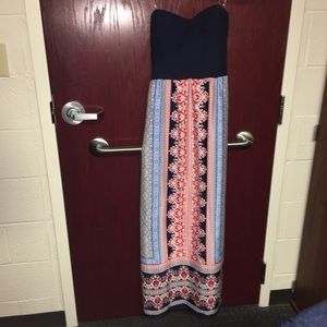 Aztec pattern maxi dress